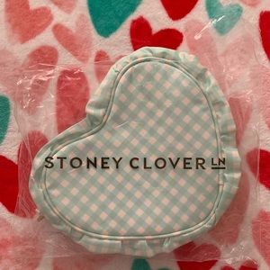Stoney Clover Lane Pastel Picnic Mint Chip Heart Pouch